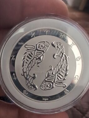 1oz Silver Pisces Zodiac Coin